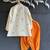 ivory white printed cotton silk men dhoti kurta set