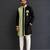 Mint green black embroidered cotton silk Men Kurta Set