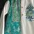 Off white teal printed cotton silk Men Kurta Set