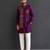 Grape purple embroidered cotton silk Men Kurta Set