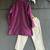 Grape purple embroidered cotton silk Men Kurta Set