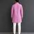 Lilac purple embroidered cotton silk Men Kurta Set