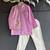 Lilac purple embroidered cotton silk Men Kurta Set