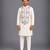 Off white embroidered cotton silk kurta set
