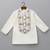 Off white embroidered cotton silk kurta set
