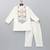 Off white embroidered cotton silk kurta set