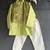 Lime green embroidered cotton silk Men Kurta Set