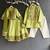 Lime green embroidered cotton silk Men Kurta Set
