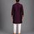 royal purple embroidered cotton silk men kurta set