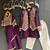 royal purple embroidered cotton silk men kurta set