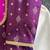 magenta purple embroidered cotton silk men kurta set