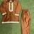 Copper brown embroidered cotton silk Men Kurta Set