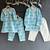 Sky blue floral printed cotton silk Men Kurta Set