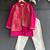 Hot pink embroidered cotton silk Men Kurta Set
