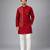 Maroon embroidered cotton silk kurta set