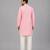 Baby pink embroidered cotton silk Men Kurta Set
