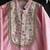 Baby pink embroidered cotton silk Men Kurta Set