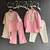 Baby pink embroidered cotton silk Men Kurta Set