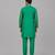 Parrot green printed chanderi kurta set