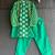Parrot green printed chanderi kurta set