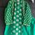 Parrot green printed chanderi kurta set