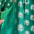 Parrot green printed chanderi kurta set