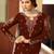 Maroon&grey georgette semi stitched suit with embroidery & sequence work