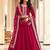 Pink georgette semi stitched suit with embroidery & sequence work