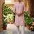 Buy elegant light pink silk men's kurta set with off-white pants