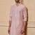 Buy elegant light pink silk men's kurta set with off-white pants
