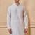 Buy elegant off white silk men's kurta set with off-white pants