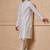 Buy elegant off white silk men's kurta set with off-white pants