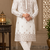 Elegant ivory embroidered kurta set for men