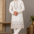 Royal ivory kurta set with all-over motifs