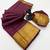wine checkered banarasi silk blend saree