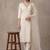 women ethnic motifs embroidered regular thread work kurta set