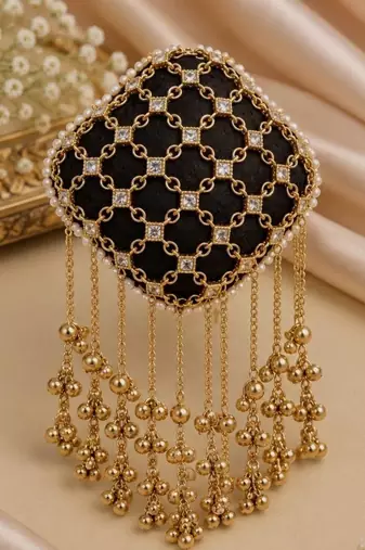 Kundan ambada juda pin bun cage & hair brooch