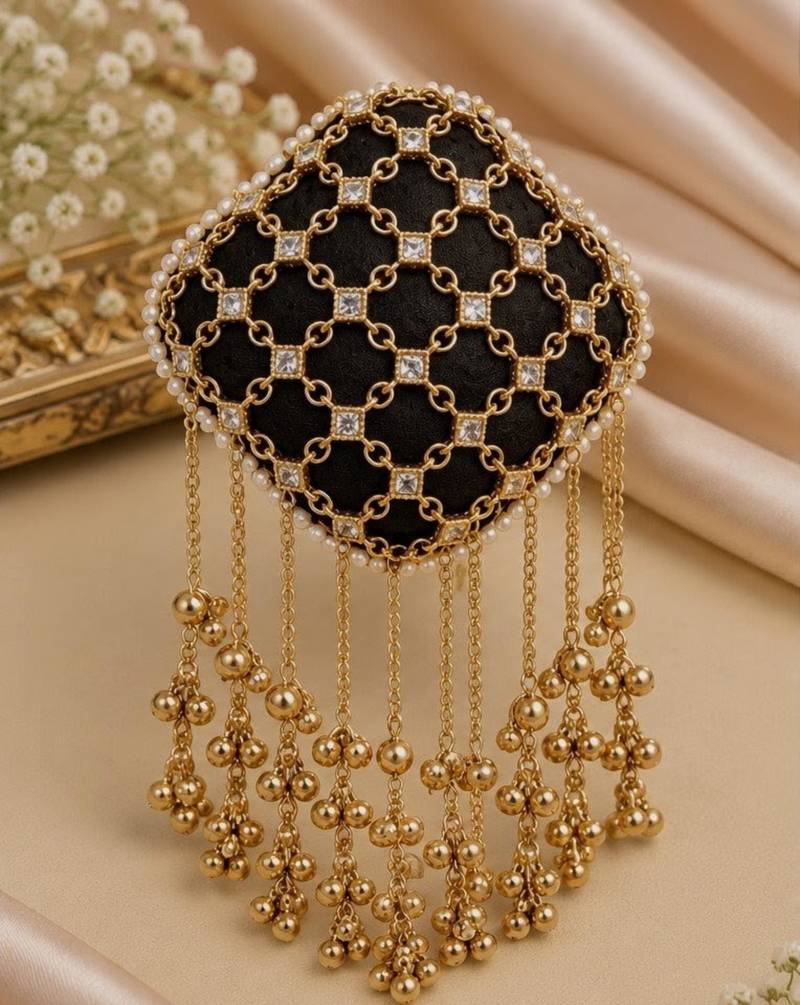 Kundan ambada juda pin bun cage & hair brooch