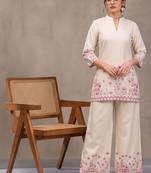 women floral printed regular kurta with palazzos