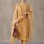 women ethnic motifs embroidered regular thread work kurta with trousers & dupatta