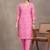 women floral embroidered regular thread work kurta with trousers & with dupatta