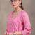 women floral embroidered regular thread work kurta with trousers & with dupatta