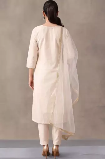women ethnic motifs regular kurta with trousers with dupatta