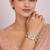 Gold plated pink kundan bracelet