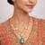 Gold plated green kundan layered necklace