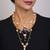 Gold plated multicolor kundan layered necklace