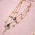 Gold plated multicolor kundan layered necklace