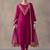 women ethnic motifs embroidered regular thread work kurta & trousers with dupatta
