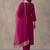 women ethnic motifs embroidered regular thread work kurta & trousers with dupatta