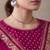 women ethnic motifs embroidered regular thread work kurta & trousers with dupatta